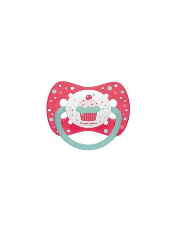 Canpol Babies Smoczek Uspokajający Silikonowy Symetryczny Cupcake 0-6m Różowy