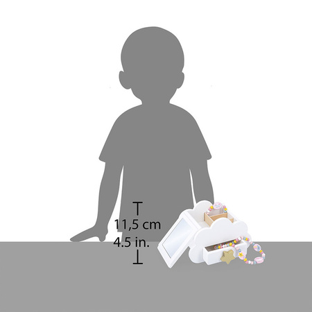 Janod Szkatułka na biżuterię z lusterkiem, naszyjnikiem i bransoletką Jednorożce 3+