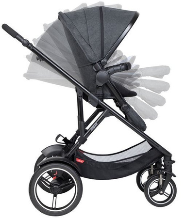 Phil&Teds Voyager Wózek Głęboko-Spacerowy + Fotelik Alpha 0-13kg Zestaw 3w1 Różowy