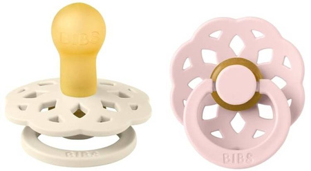 Bibs Boheme 2-Pak Smoczki Uspokajające Kauczukowe Hevea Rozmiar S Ivory & Blossom