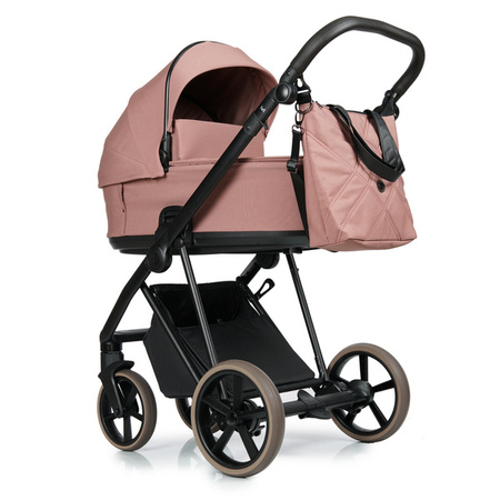 Roan Ivi 2.0 Vintage Wózek Głęboko-Spacerowy Lobster + Cybex Aton B2 i-Size Fotelik Samochodowy 0-13kg + Baza One Volcano Black