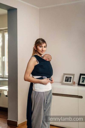LennyLamb Chusta do noszenia dzieci, elastyczna - Czarny - rozmiar standardowy 5.0 m (100% bawełna)