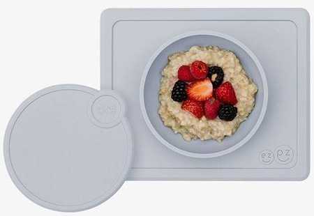 EZPZ Silikonowa Pokrywka Do Miseczki Mini Bowl Pastelowa Szarość