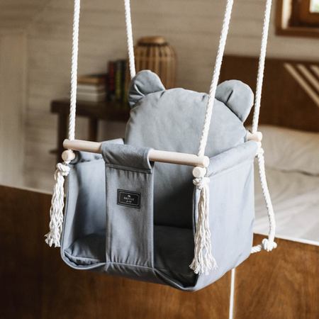 Natilu Swing Huśtawka Bear Grey Velvet