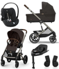 Cybex Balios S Lux 2.0 Wózek Głęboko-Spacerowy Chocolate Brown + Cloud G I-Size Fotelik Samochodowy 0-13kg + Baza G + Adaptery