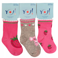 YO! Skarpetki Dziecięce Bawełniane Rozmiar 19-20