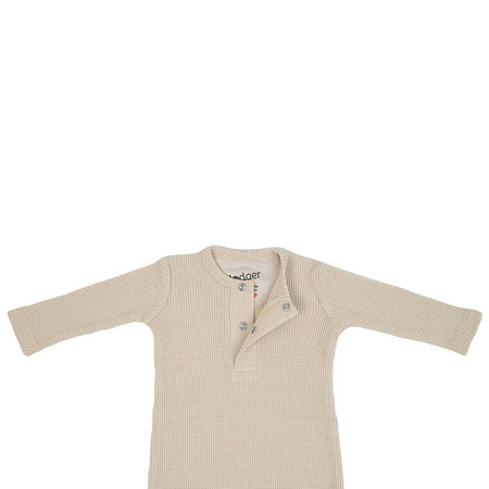 Lodger Pajacyk piżamka niemowlęca bawełniana beżowa Ciumbelle Ivory r. 56