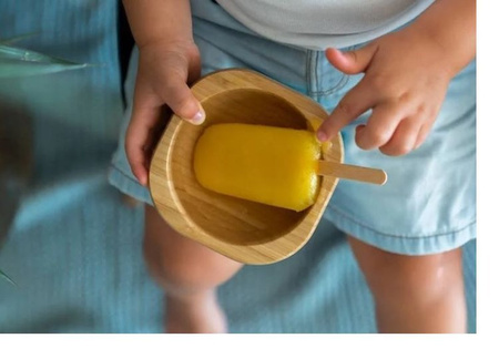 Eco Rascals Miseczka Bambusowa z Przyssawką i Łyżeczką Żółty