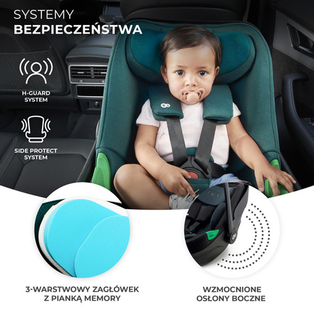 Kinderkraft I-Care I-Size RWF Fotelik Samochodowy 0-13kg Graphite Black