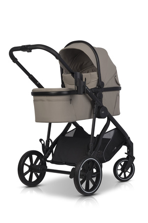 Easy Go Duoflex Wózek Głęboko-Spacerowy Bliźniaczy Rok po Roku Savana Beige 2 Siedziska 2 Gondole