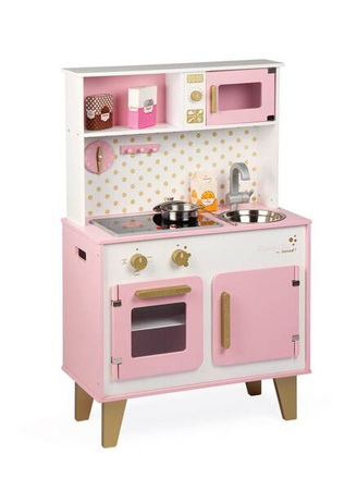 Janod Candy Chic Duża Kuchnia Drewniana z Dźwiękiem i Akcesoriami