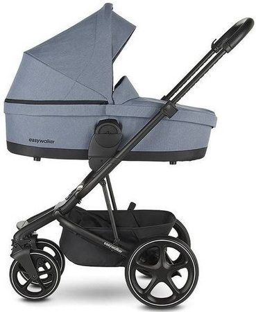 Easywalker Harvey 3 Wózek Spacerowy Steel Blue (zawiera stelaż, siedzisko z budką i pałąkiem z ekoskóry)
