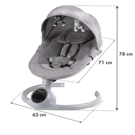 Kidwell Reve Leżaczek Elektryczny 2w1 Gray Silver