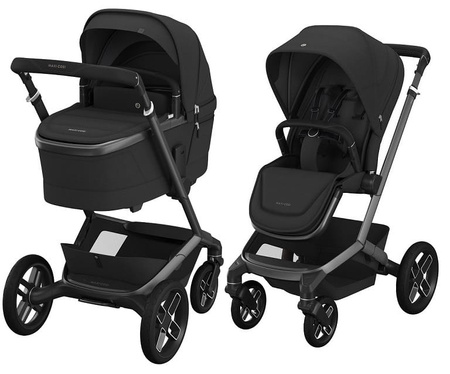 Maxi-Cosi Fame + Carrycot Wózek Głęboko-Spacerowy 2w1 Twillic Black
