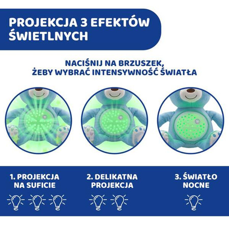 Chicco Miś z Projektorem Niebieski