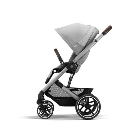 Cybex Balios S Lux Wózek Głęboko-Spacerowy + Cloud G I-Size Fotelik Samochodowy 0-13kg + Baza G + Adaptery Lava Grey