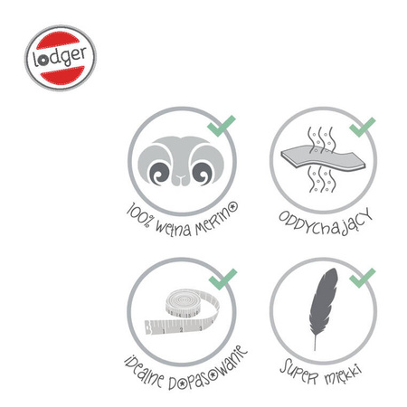 Lodger Czapeczka z wełny merino 100% grafitowa Pigeon 1-2 lata