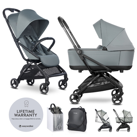 Easywalker Rockey S Wózek Głęboko-Spacerowy Smooth Grey