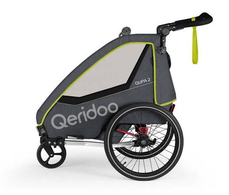 Qeridoo Qupa 2 Przyczepka Rowerowa Lime