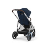 Cybex E-Gazelle S Wspomagany Wózek Spacerowy Bliźniaczy Rama Srebrna Ocean Blue
