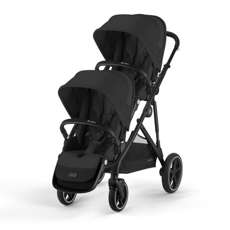 Cybex Gazelle S Wózek Głęboko-Spacerowy Bliźniaczy Rama Czarna Moon Black