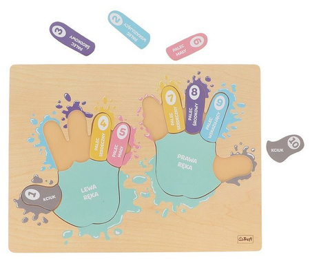 Trefl Paluszki Liczbuszki Zabawki Drewniane 61396