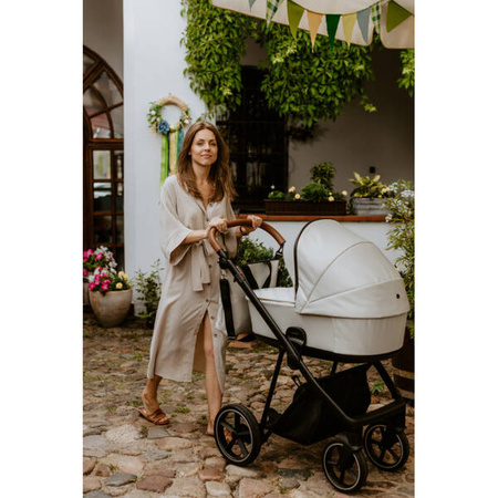 Roan Ivi 2.0 Wóżek Głęboko-Spacerowy Rama Gold Pine Green + Cybex Aton B2 i-Size Fotelik Samochodowy 0-13kg + Baza One Volcano Black