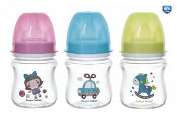 Canpol Babies Butelka Szeroka Antykolkowa 120ml PP Mix Wzorów