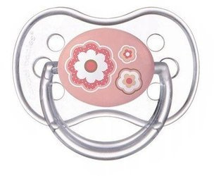 Canpol Smoczek uspokajający silikonowy symetryczny 6-18m 22/581_pin Pink