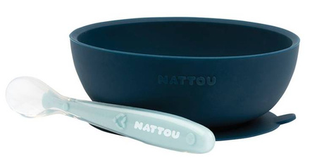 Nattou Zestaw Naczyń Silikonowych, bez BPA 2 szt Granatowy
