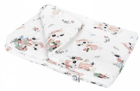 Bambusowa Kołderka Niemowlaka Rozmiar 65x75cm Romantyczny Królik