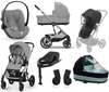 Cybex Balios S Lux 2.0 Wózek Głęboko-Spacerowy Stone Grey + Cloud G I-Size Fotelik Samochodowy 0-13kg + Baza G + Osłony Przeciwdeszczowe + Adaptery