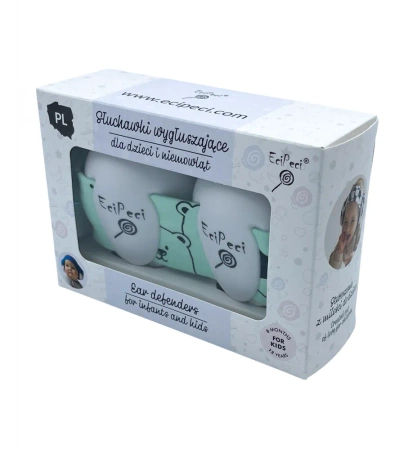 EciPeci Słuchawki Wygłuszające Panda Mięta