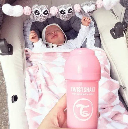 TwistShake Butelka Antylkolkowa 180 ml 0m+ Pastel Pink