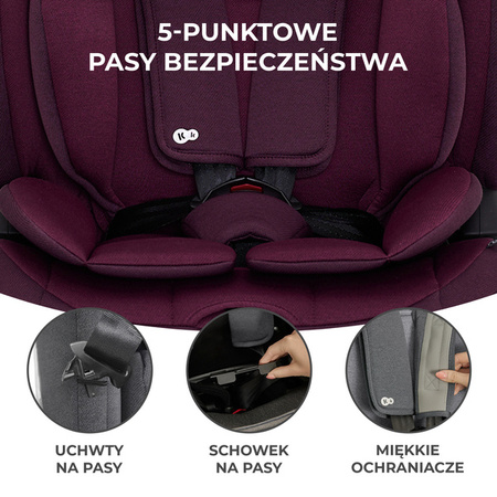 Kinderkraft Oneto 3 I-Size Fotelik Samochodowy 9-36 kg Cherry Pearl