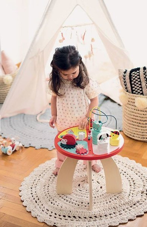 Janod Stolik Edukacyjny Drewniany Duży Baby Forest