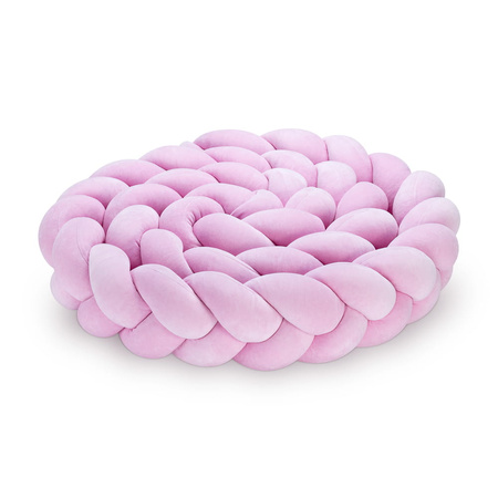 SenLove Ochraniacz do Łóżeczka Warkocz 160 cm Różowy