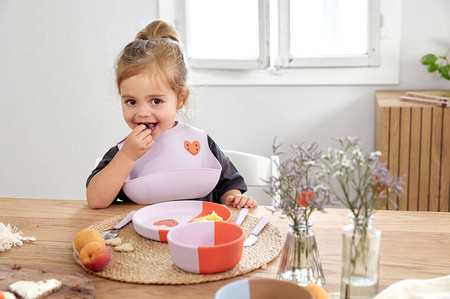 Lassig Miseczka silikonowa dla dzieci Happy Rascals Heart lavender