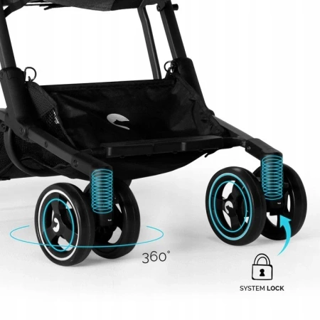 Kidnort Snöpetrel Wózek Spacerowy Czarny