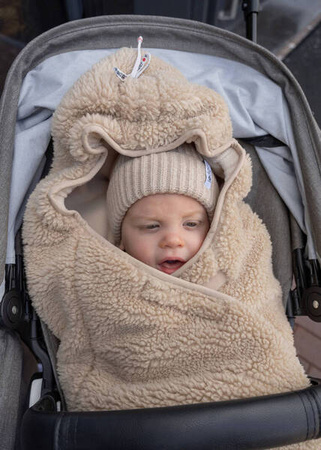 Lodger Polarowy Wielofunkcyjny Otulacz z Polaru Beżowy Teddy Beige