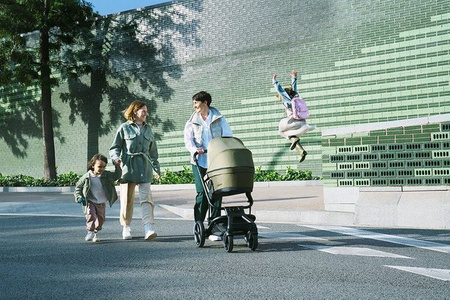 Easywalker Harvey 3 Wózek Spacerowy Steel Blue (zawiera stelaż, siedzisko z budką i pałąkiem z ekoskóry)