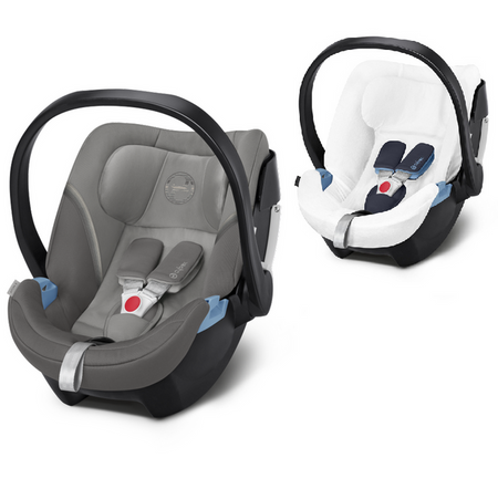 Cybex Aton 5 Fotelik Samochodowy 0-13kg + Tapicerka Letnia Soho Grey