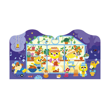 Janod Książeczka do wyklejania z naklejkami Ogród 18m+