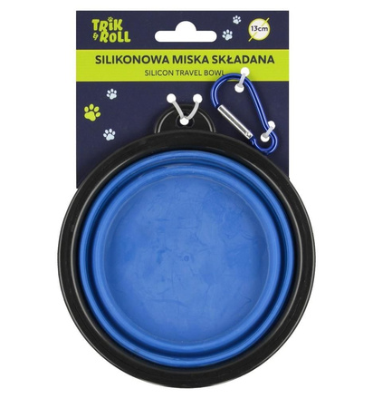 Trik&Roll Miska dla Zwierząt Silikonowa Składana Niebieska 13cm