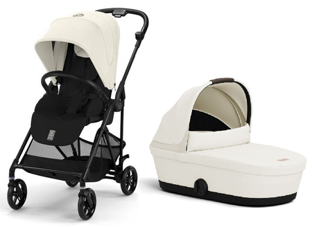 Cybex Melio Carbon Wózek Głęboko-Spacerowy Canvas White