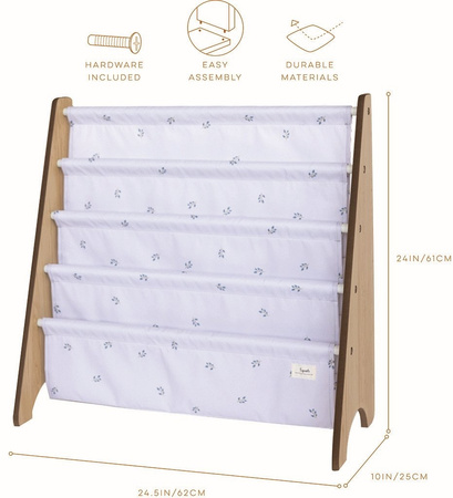 3 Sprouts Recycled Stojak Na Książki Blueberry Mist