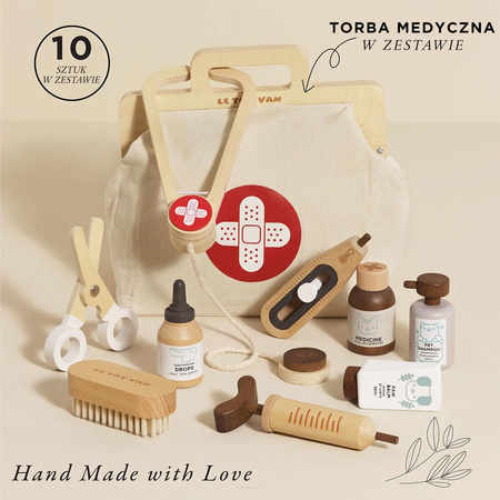 Le Toy Van Drewniany Zestaw Lekarza Weterynarza
