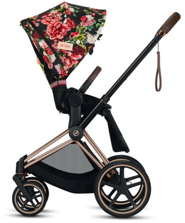 Cybex e-Priam 4.0 Rama ze Stelażem Siedziska + Tapicerka Wózek Spacerowy Spring Blossom Dark