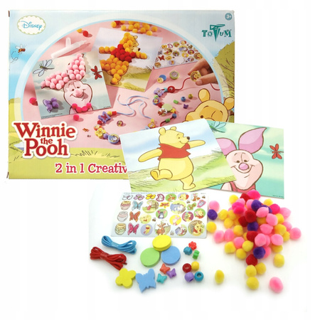Totum Zestaw Kreatywny Wyklejanka Pompony + Koraliki