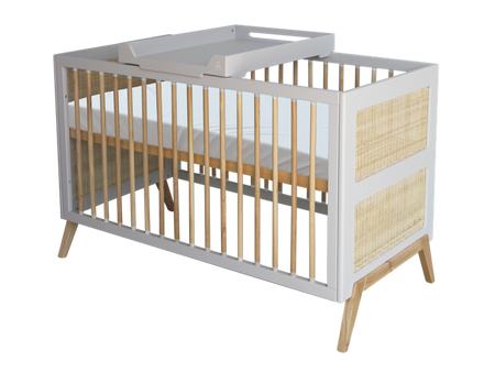 Theo Bebe Marelia Wielofunkcyjne Łóżeczko Ratanowe 70x140cm Moon